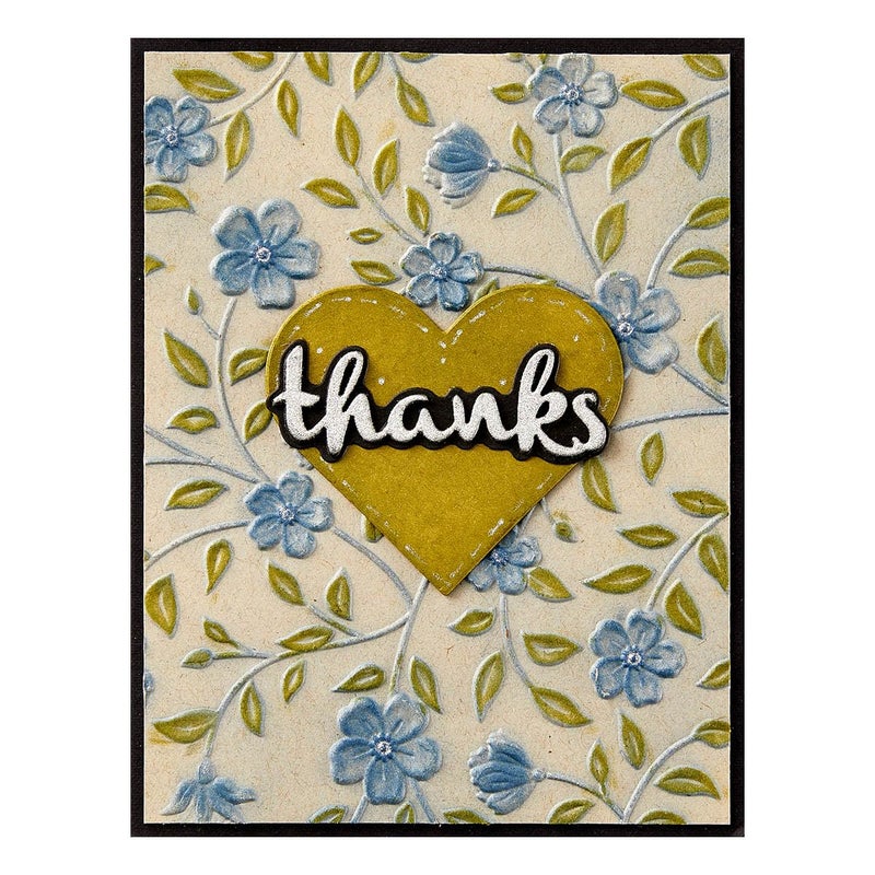 Spellbinders Flowers & Foliage Embossing Folder, Clear - Image 4